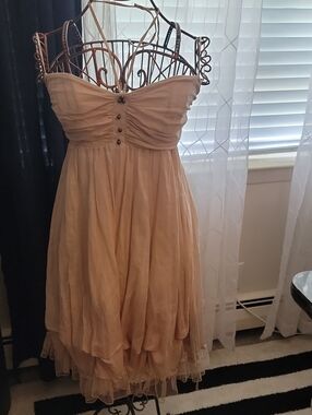 Elegant Halter Beige Party Dress